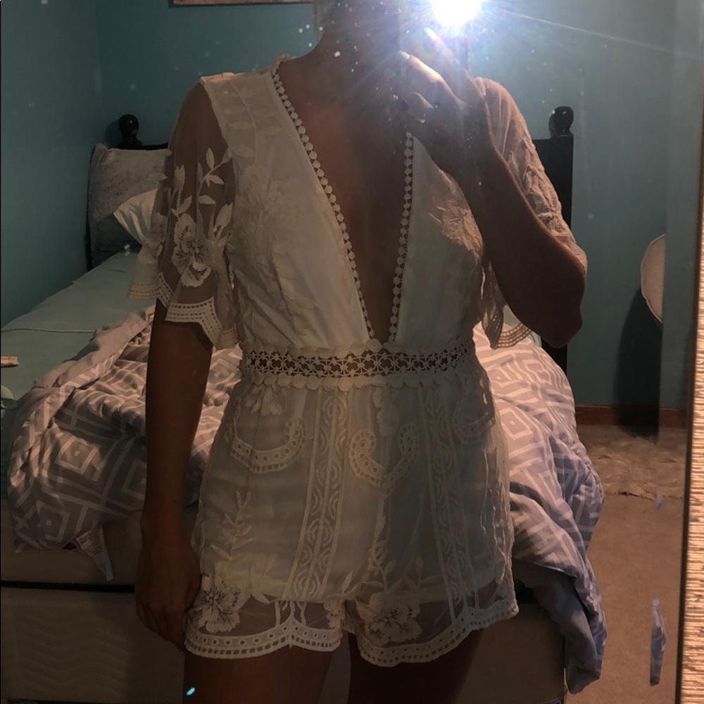 Fashion Nova Lace Romper